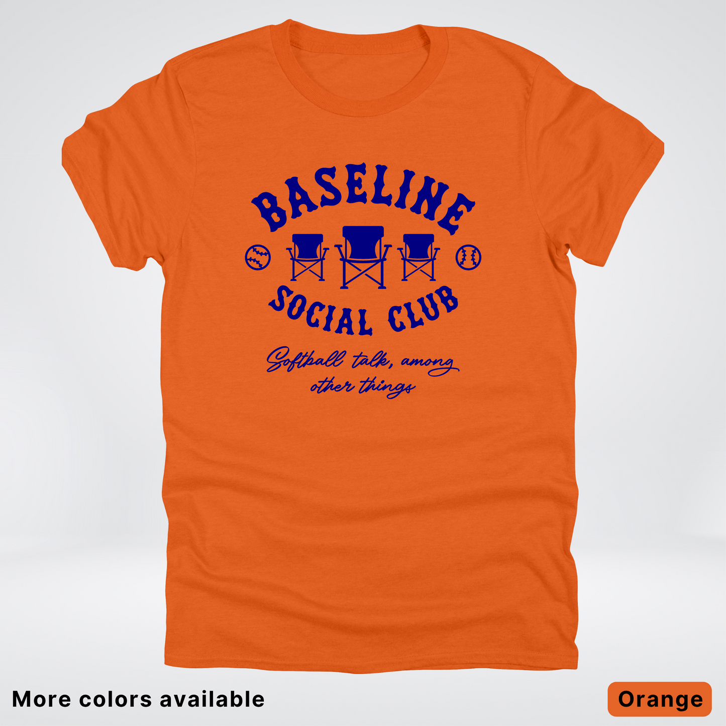 Baseline Social Club Softball – Navy Design - T-Shirt