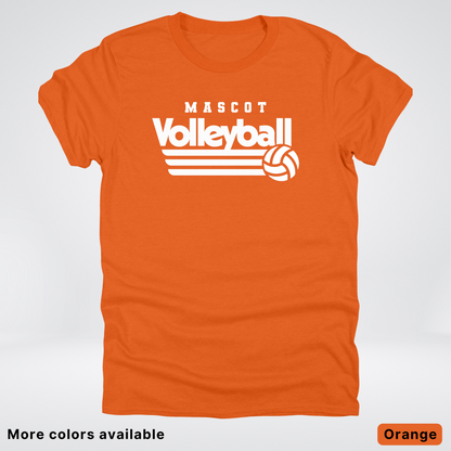 Custom Mascot - White - Volleyball Design 48 - T-Shirt