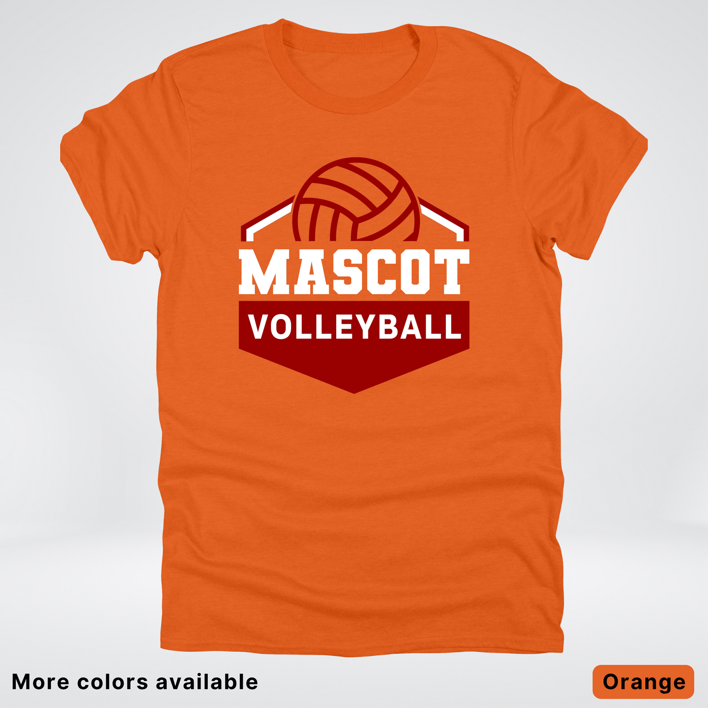 Custom Mascot - Maroon - Volleyball Design 69 - T-Shirt