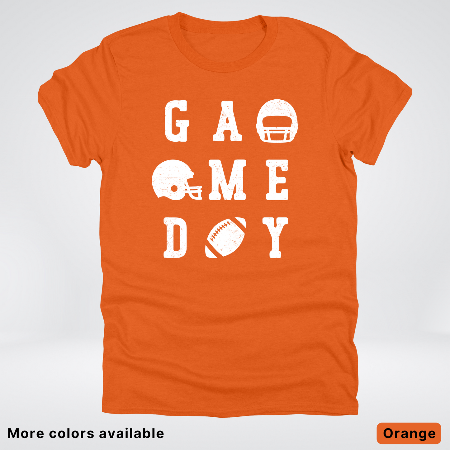 Game Day Football 3 x 3  – White Design  – T-Shirt