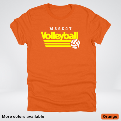 Custom Mascot - Yellow - Volleyball Design 54 - T-Shirt