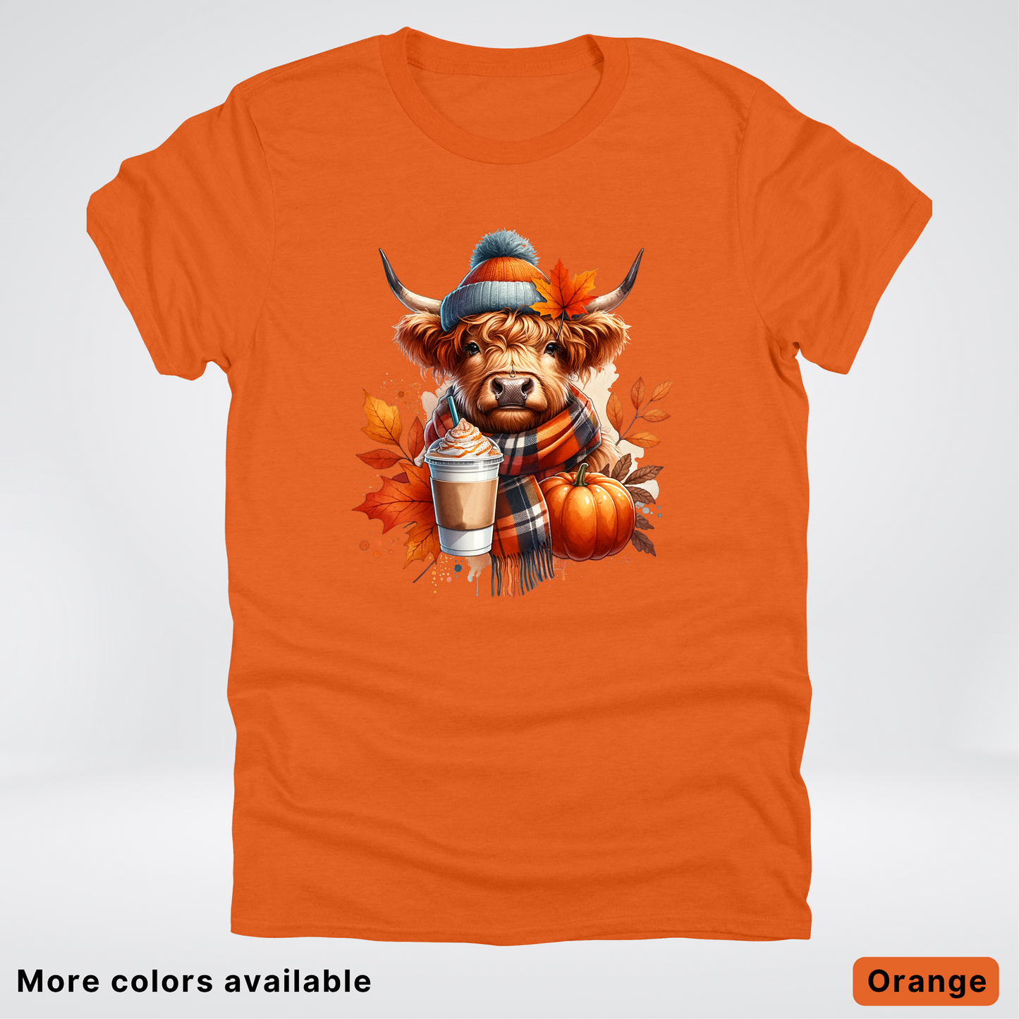 Fall Cow Cold Brew Coffee Pumpkin - T-Shirt