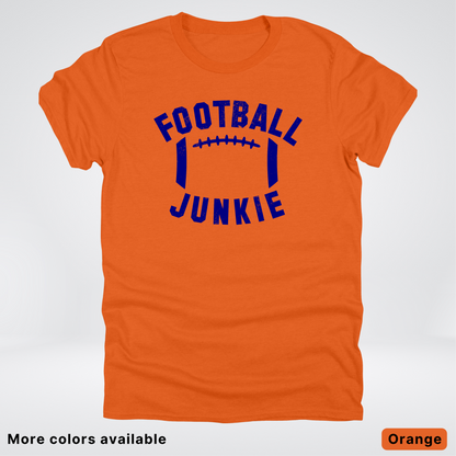 Football Junkie – Navy Design - T-Shirt