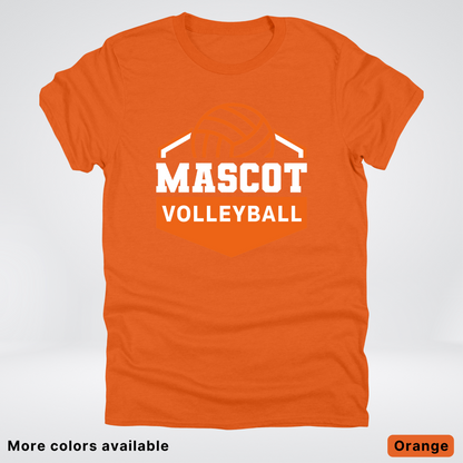 Custom Mascot - Orange - Volleyball Design 70 - T-Shirt