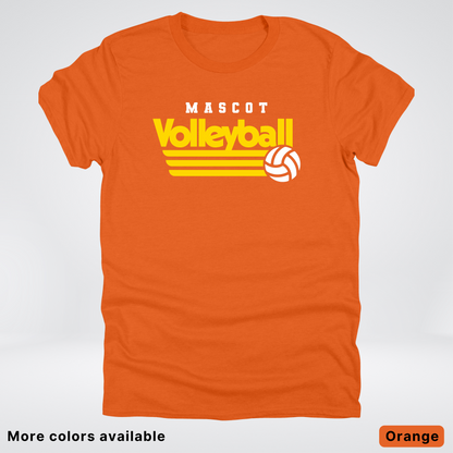 Custom Mascot - Gold - Volleyball Design 52 - T-Shirt