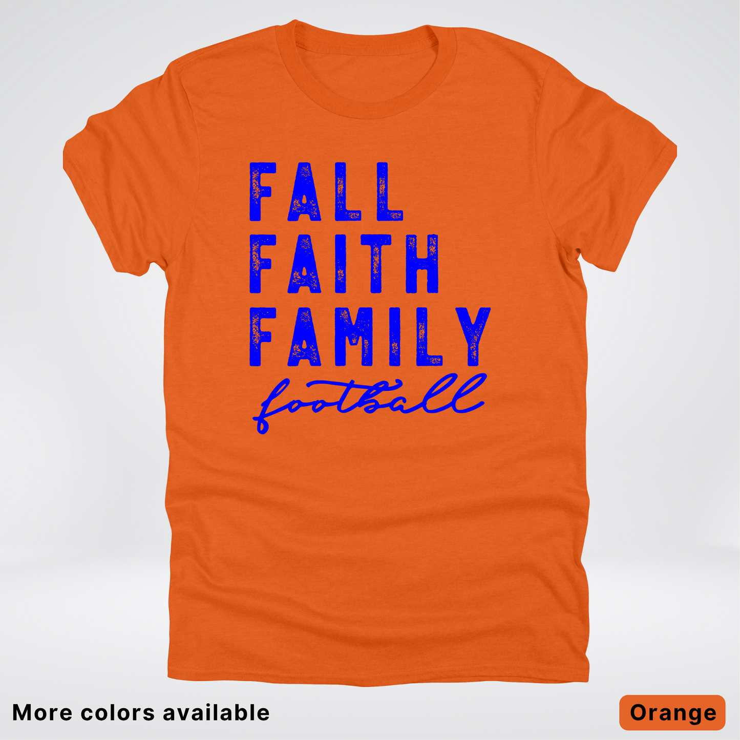 Fall Faith Family – Blue Design - Football - T-Shirt