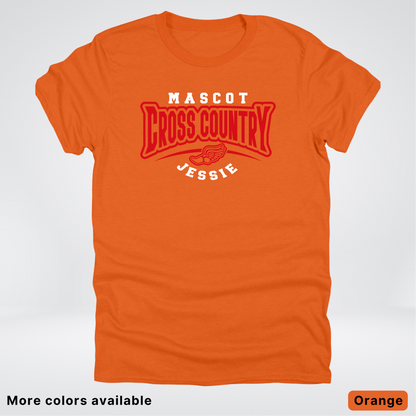 Custom Mascot & Name – Red Design – Cross Country 07 - T-Shirt