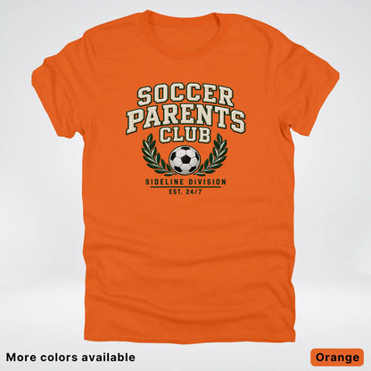 Soccer Parents Club Faux Embroidery Sideline T-Shirt