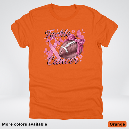 Tackle Cancer Coquette 02 Football T-Shirt
