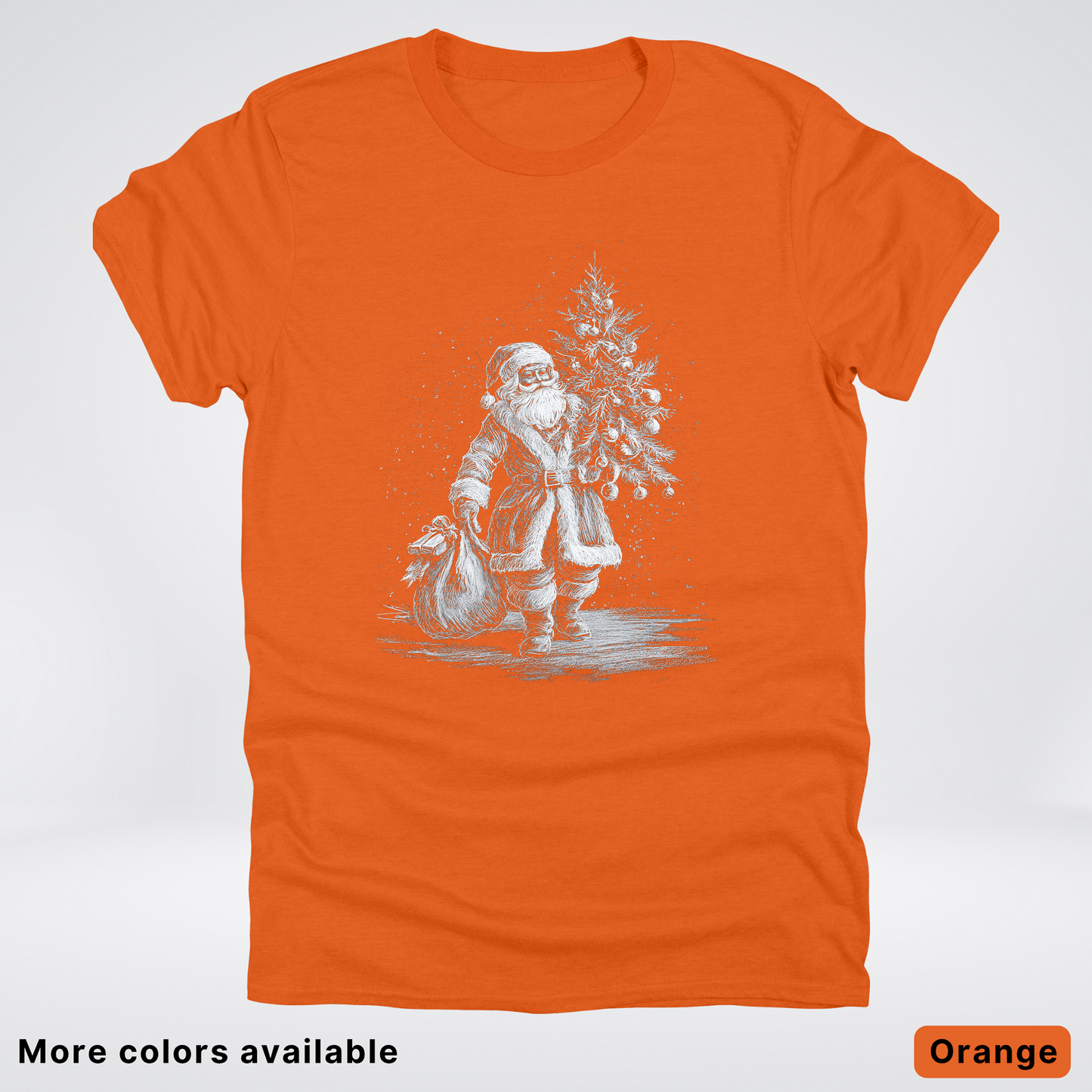 Vintage Santa with Christmas Tree - T-Shirt