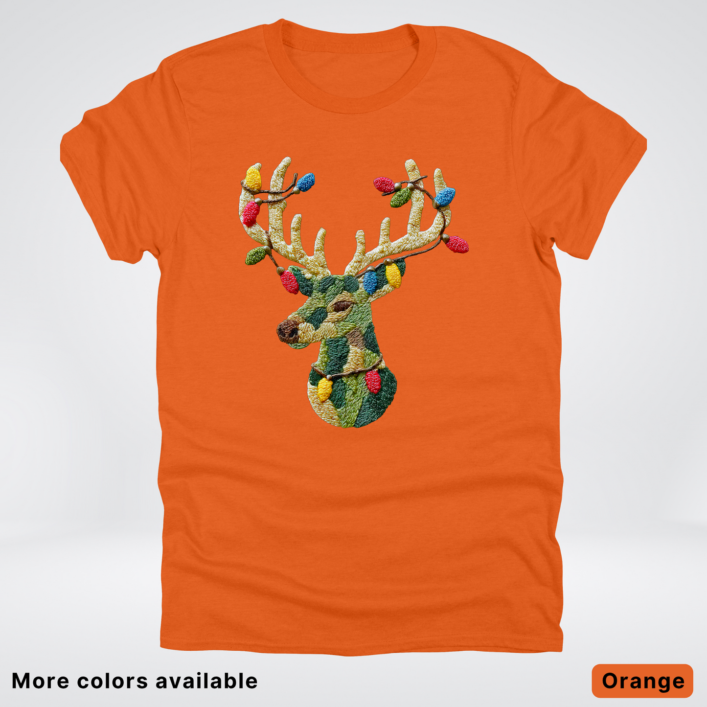 Festive Light-Up Reindeer Hook Yard Faux - T-Shirt