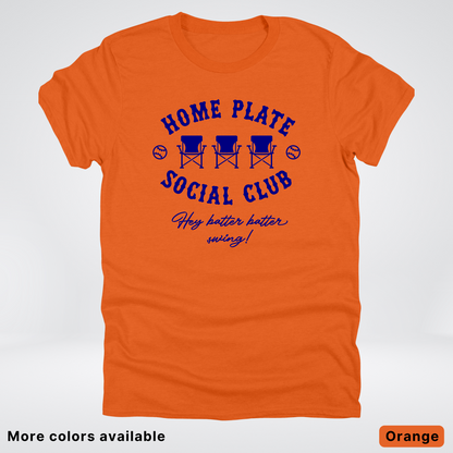 Home Plate Social Club – Navy Design - T-Shirt