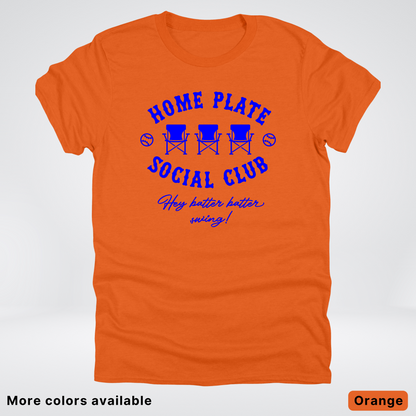 Home Plate Social Club – Blue Design - T-Shirt