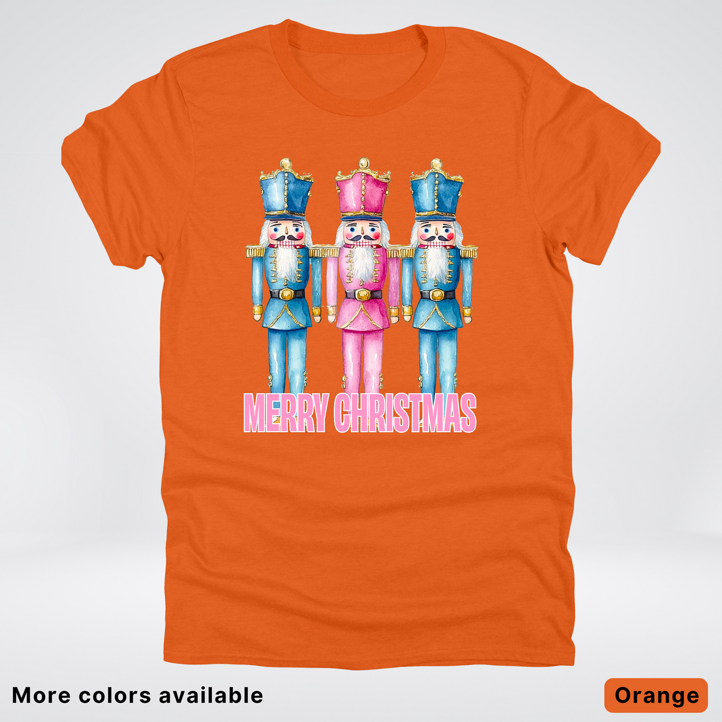 Merry Christmas Pastel Nutcrackers - T-Shirt