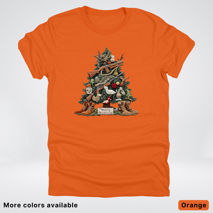 Rustic Holiday Tree & Boots (Hook Yard Faux) - T-Shirt