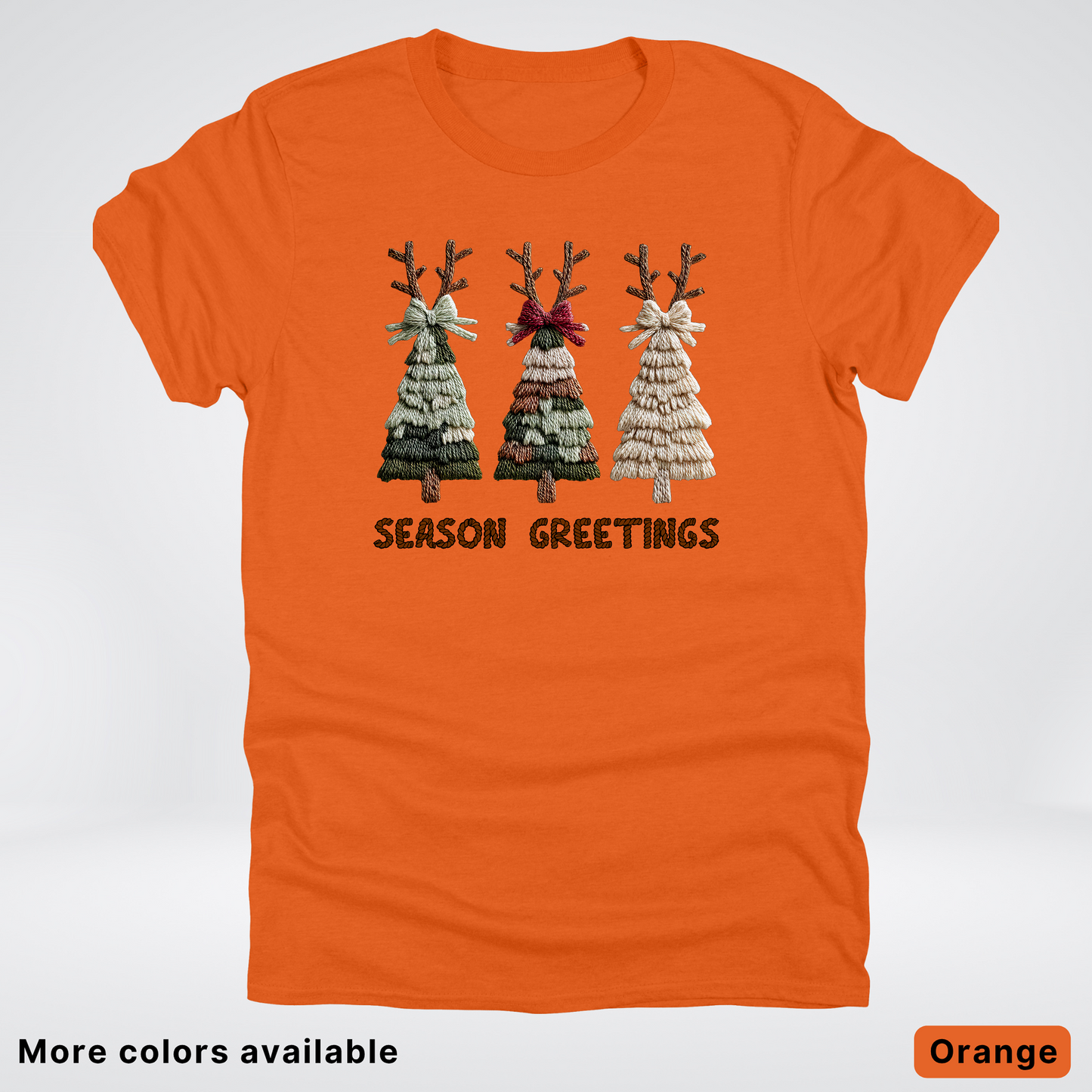 Rustic Christmas Tree Trio (Hook Yard Faux Look) - T-Shirt