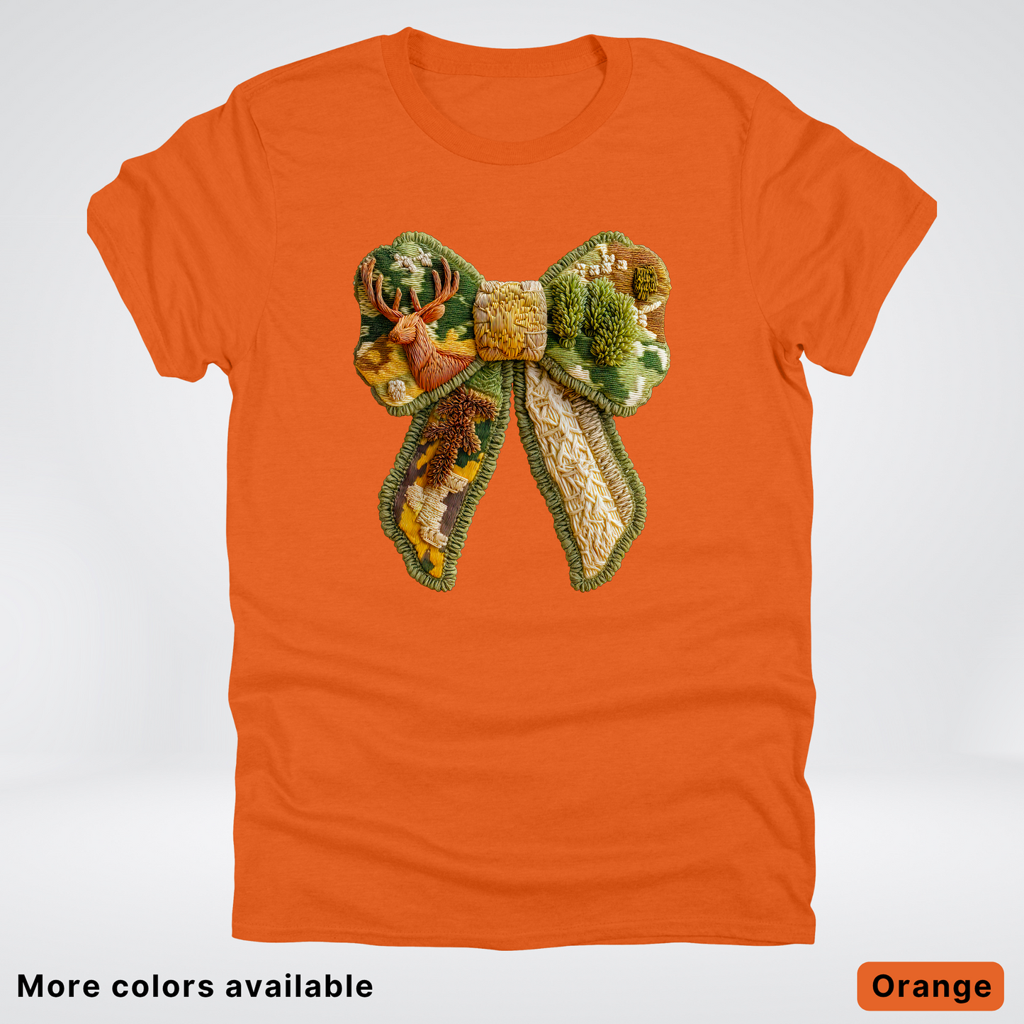 Forest Berry Bow Hook Yard Faux Look - T-Shirt