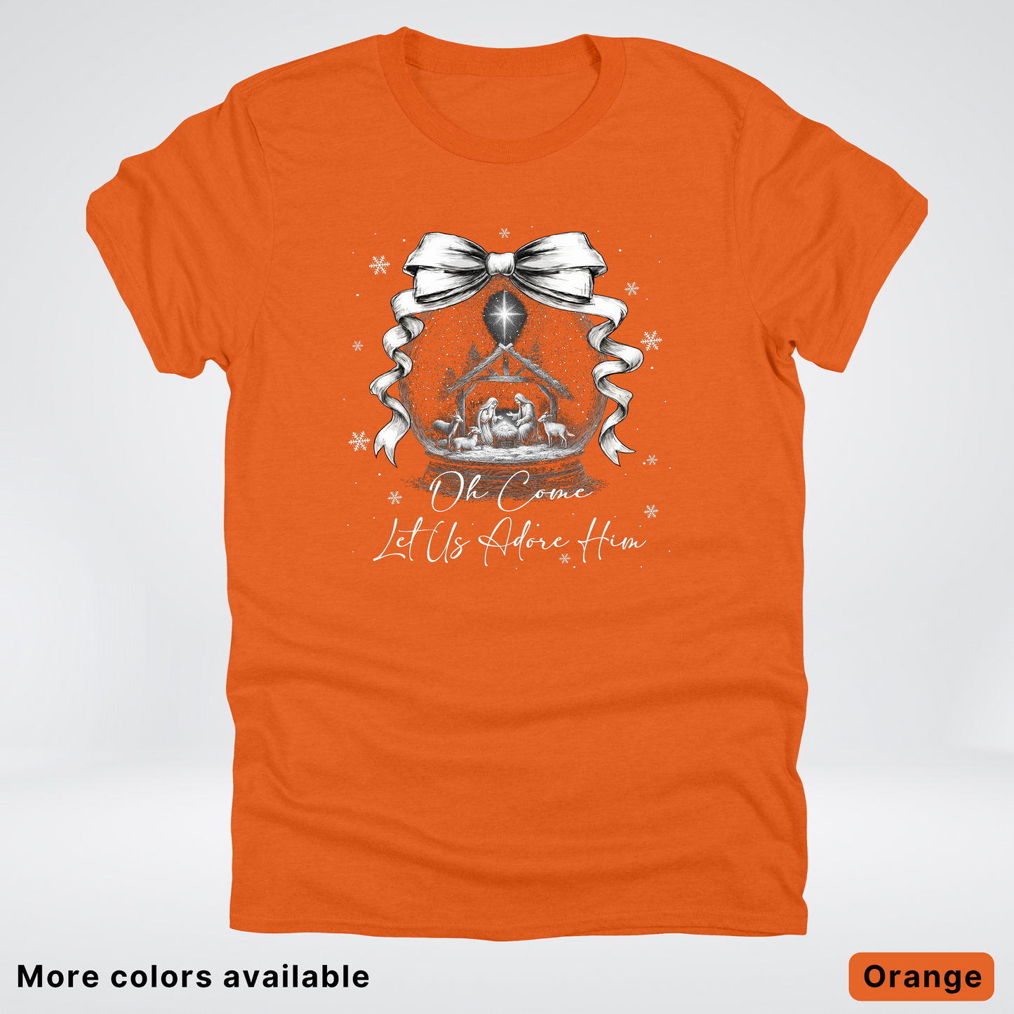 Oh Come Let Us Adore Him Nativity - T-Shirt