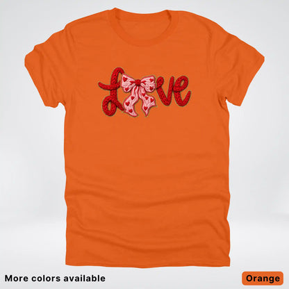 Love Bow Hook Yard Faux - T-Shirt