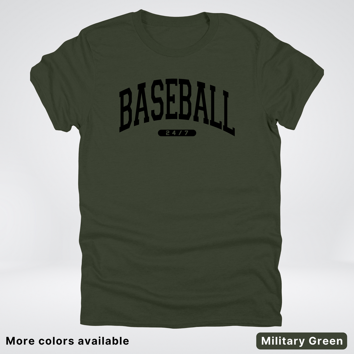 BASEBALL 24/7 Black Design T-Shirt