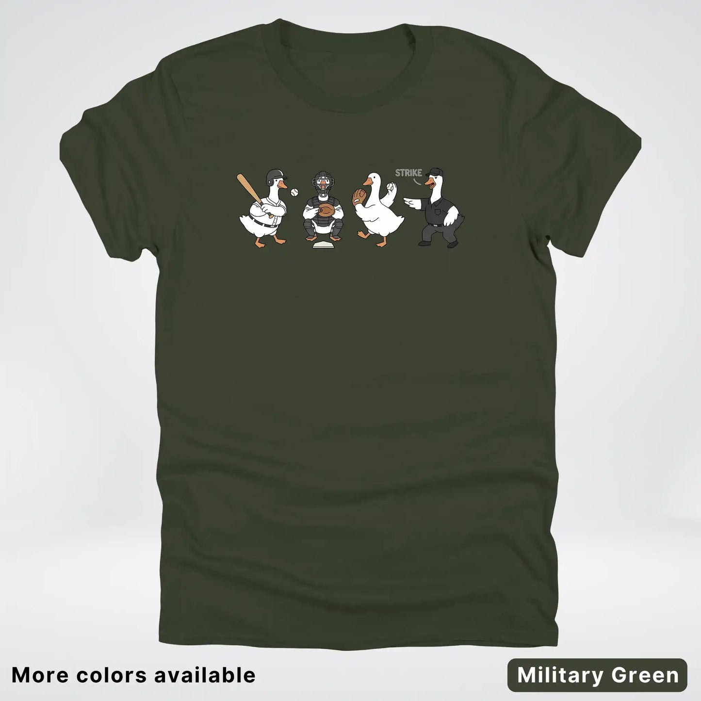 Baseball Goose Squad – Funny Baseball Goose Graphic T-Shirt