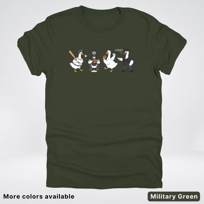 Baseball Goose Squad – Funny Baseball Goose Graphic T-Shirt