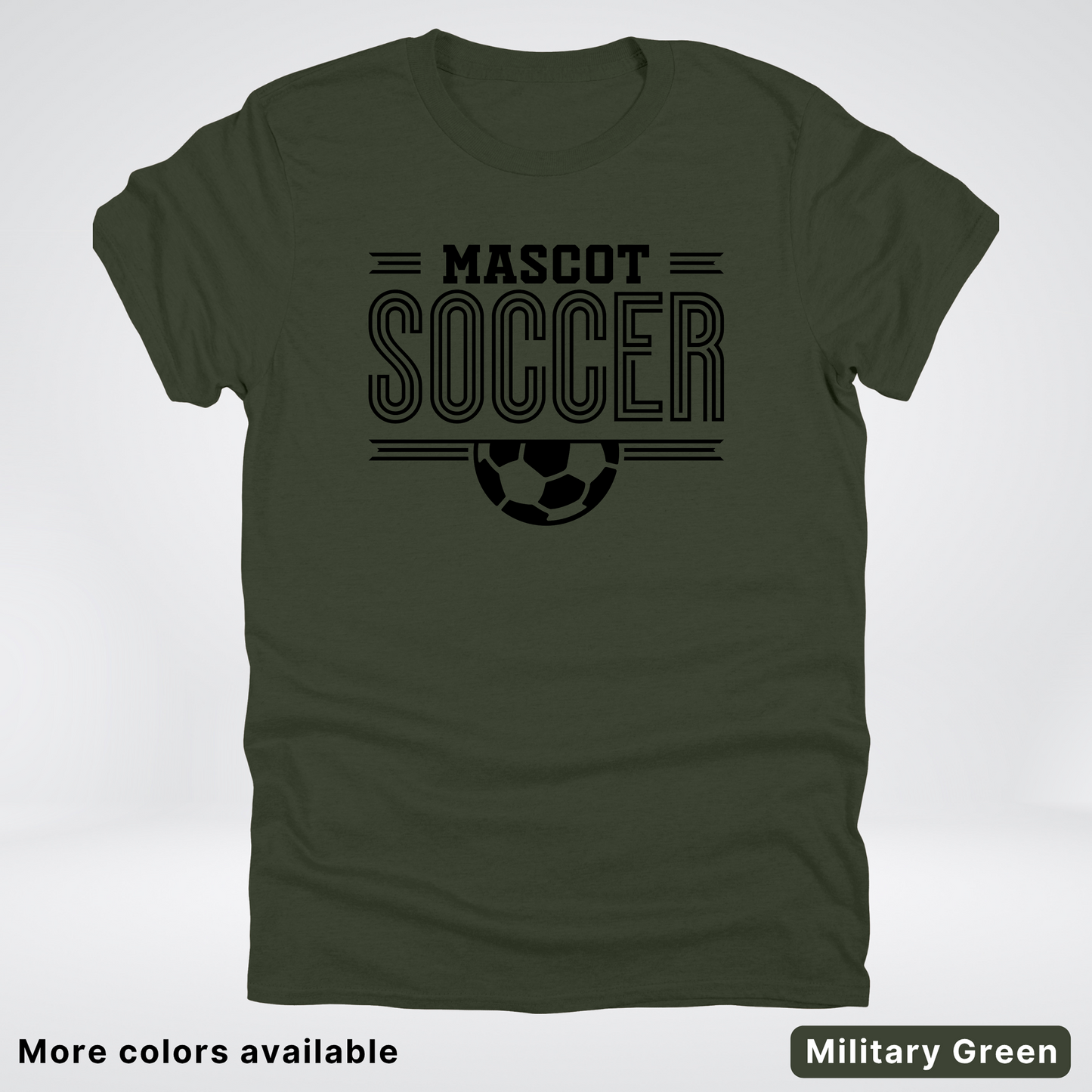 Custom Mascot – Black Design 15 - Soccer T-Shirt