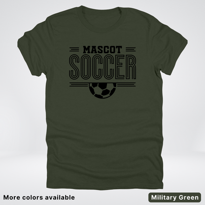 Custom Mascot – Black Design 15 - Soccer T-Shirt