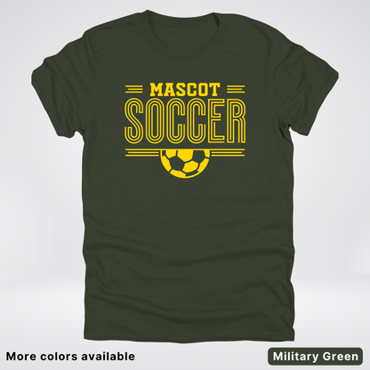 Custom Mascot – Gold Design 17 - Soccer T-Shirt