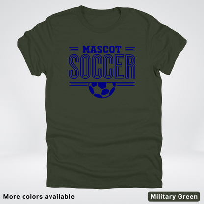 Custom Mascot – Navy Design 22 - Soccer T-Shirt