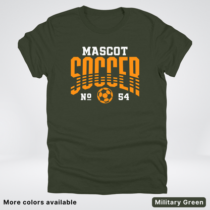 Custom Mascot & Number – Orange Design 07 - Soccer T-Shirt
