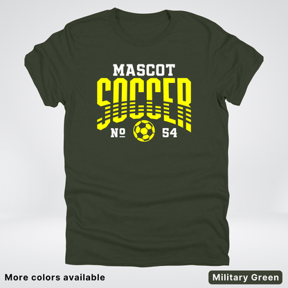 Custom Mascot & Number – Yellow Design 06 - Soccer T-Shirt
