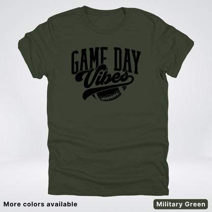 Game Day Vibes - Black Design 2 - Football T-Shirt