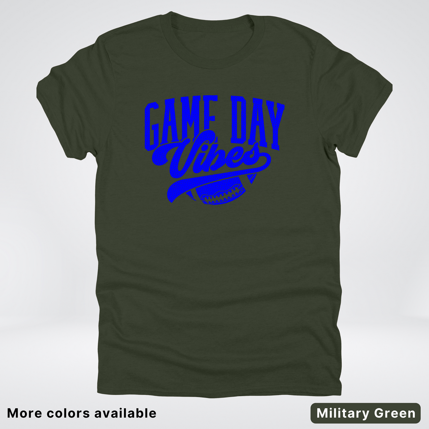 Game Day Vibes - Blue Design - Football T-Shirt