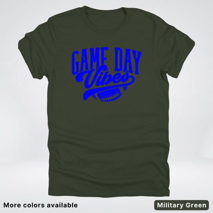 Game Day Vibes - Blue Design - Football T-Shirt