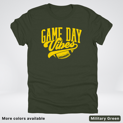 Game Day Vibes - Gold Design - Football T-Shirt
