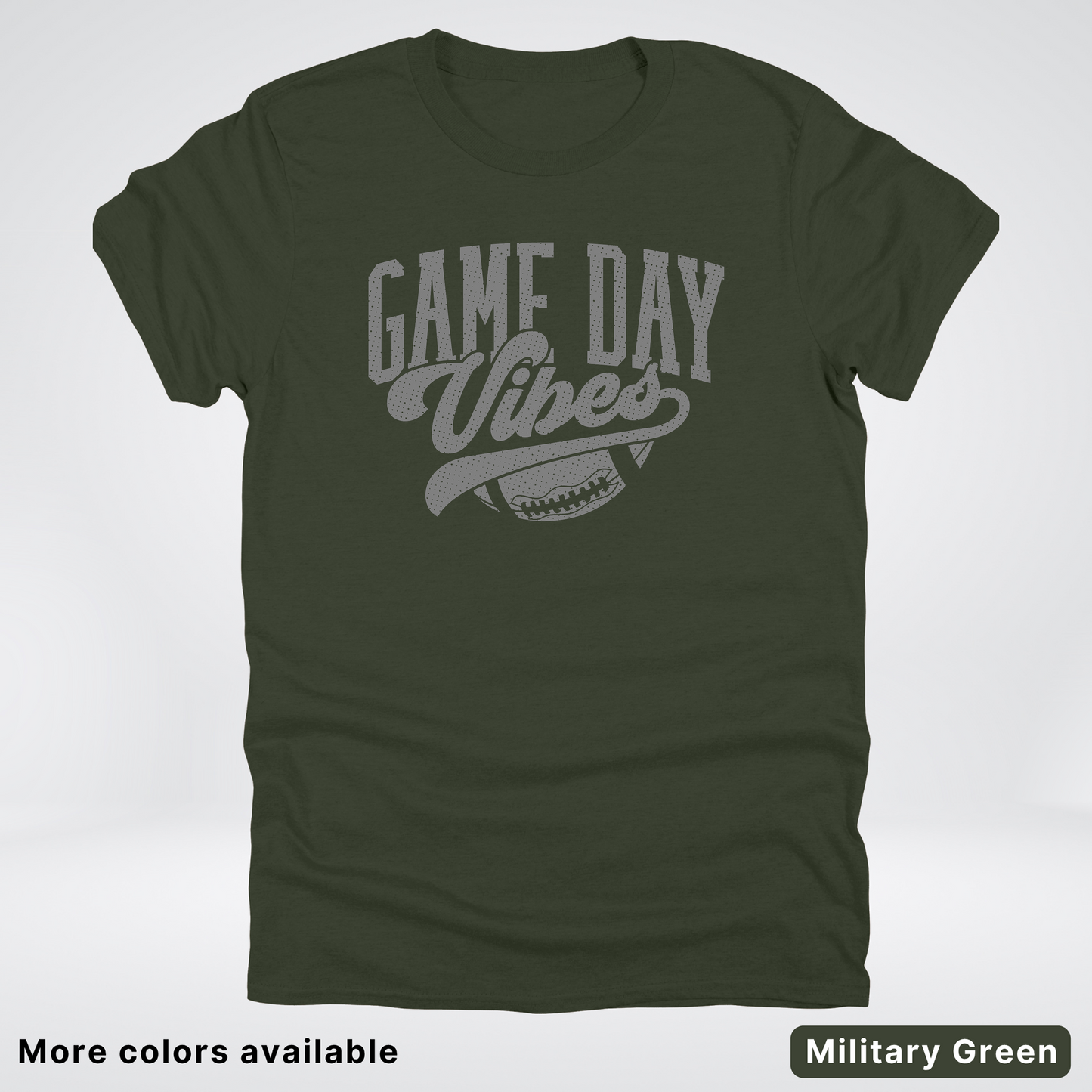 Game Day Vibes - Gray Design - Football T-Shirt