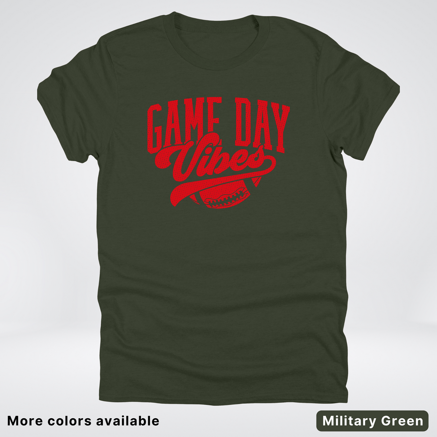 Game Day Vibes - Red Design - Football T-Shirt