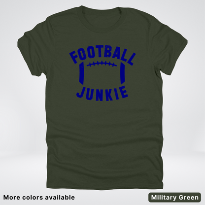 Football Junkie – Navy Design - T-Shirt