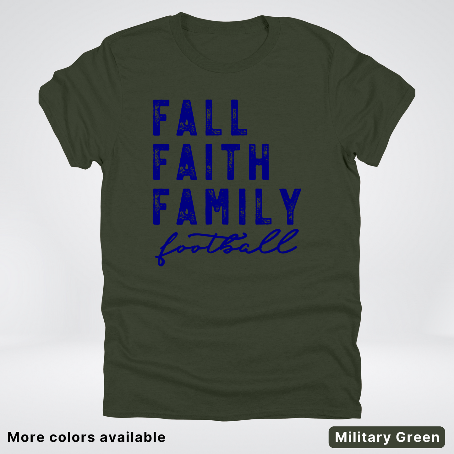 Fall Faith Family – Navy Design - Football - T-Shirt