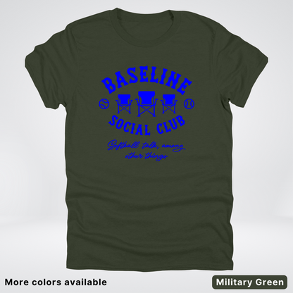 Baseline Social Club Softball – Blue Design - T-Shirt
