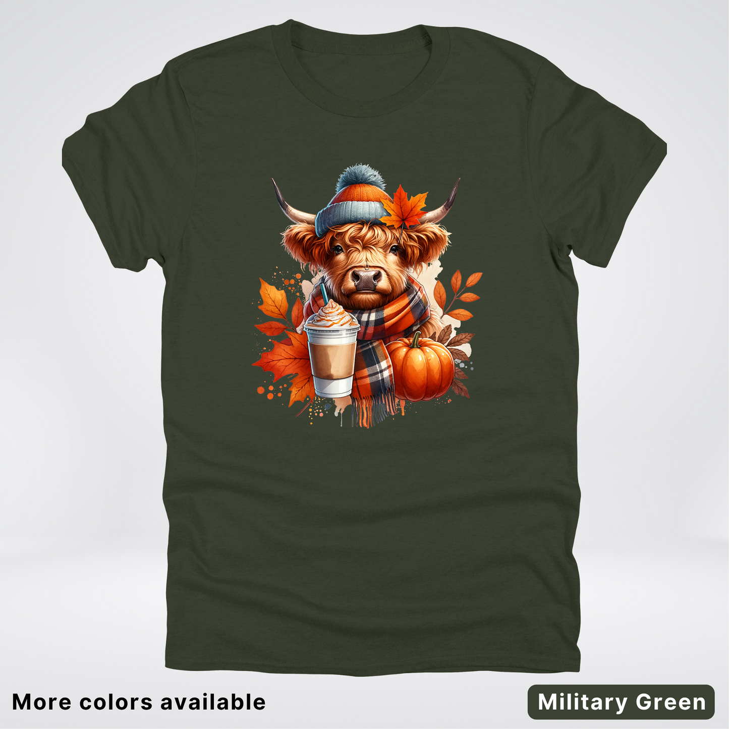 Fall Cow Cold Brew Coffee Pumpkin - T-Shirt
