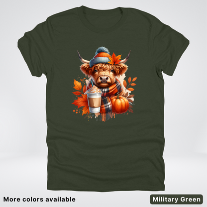Fall Cow Cold Brew Coffee Pumpkin - T-Shirt