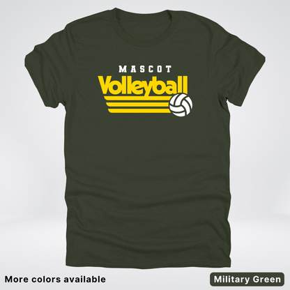 Custom Mascot - Gold - Volleyball Design 52 - T-Shirt