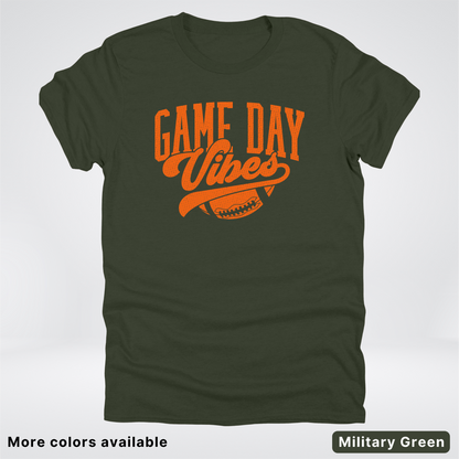 Game Day Vibes – Orange Design - Football  - T-Shirt