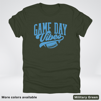 Game Day Vibes – Light Blue Design - Football - T-Shirt