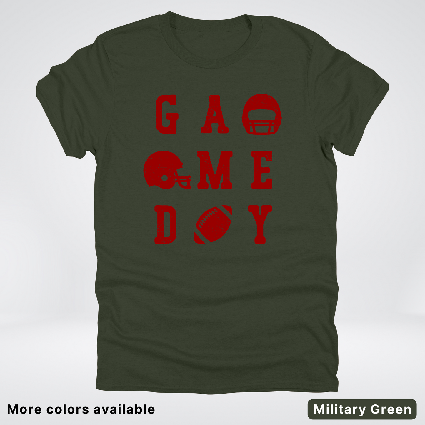 Game Day Football 3 x 3 – Maroon Design – T-Shirt