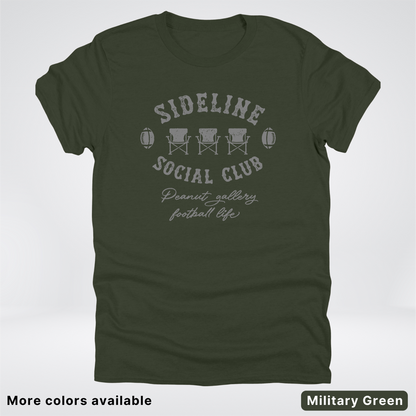 Sideline Social Club Peanut Gallery Football Life - Gray Design - T-Shirt