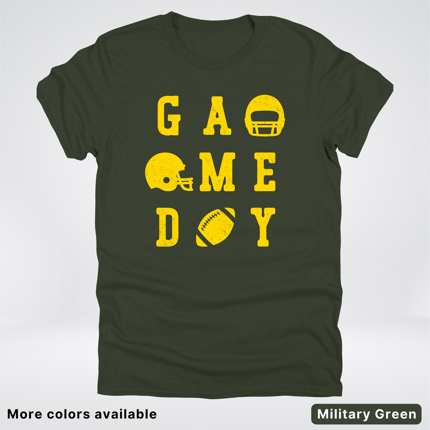 Game Day Football 3 x 3 - Gold Design - T-Shirt