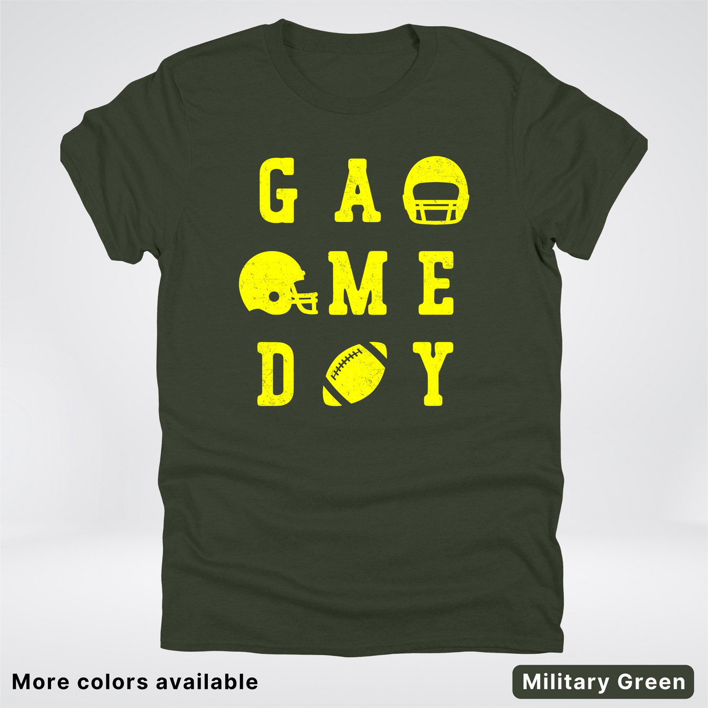 Game Day Football 3 x 3 - Yellow Design - T-Shirt